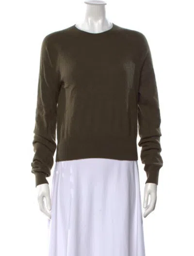 Pre-owned Kule Cashmere Crew Neck Sweater In Green
