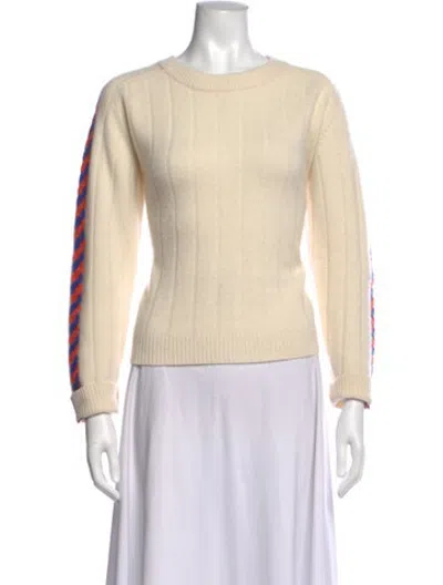 Pre-owned Kule Cashmere Striped Sweater In Neutrals