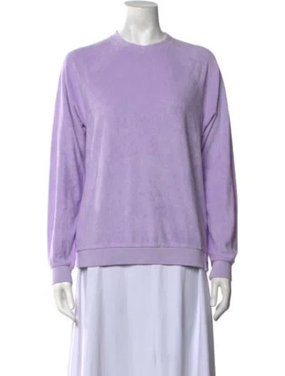 Pre-owned Kule Crew Neck Long Sleeve Sweatshirt In Purple