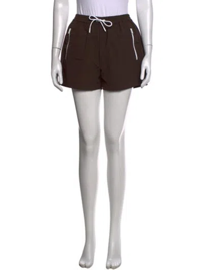 Pre-owned Kule Nylon Mini Shorts In Brown