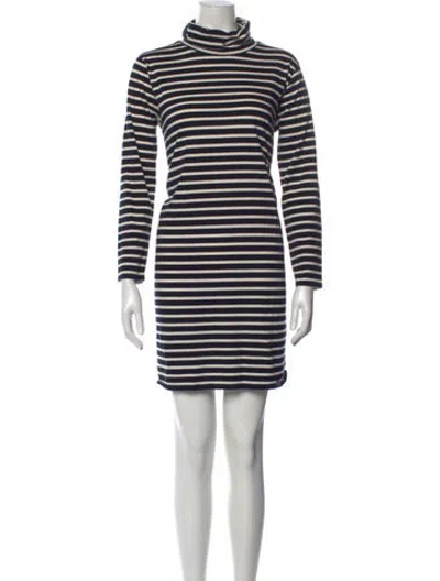 Pre-owned Kule Striped Mini Dress In Blue