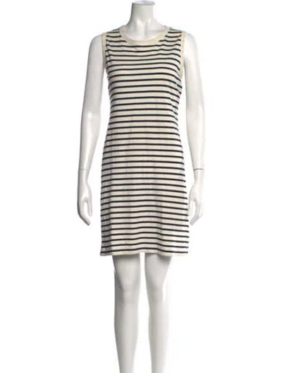 Pre-owned Kule Striped Mini Dress In Neutrals