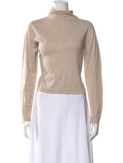 Pre-owned Kule Turtleneck Long Sleeve Top In Neutrals