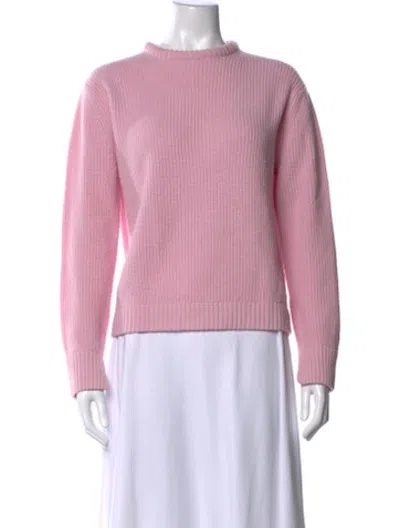Pre-owned Kule Wool Mock Neck Sweater In Pink