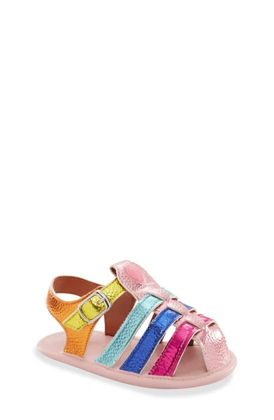 Kurt Geiger Kids' Kensington Fisherman Sandal In Pink Multi