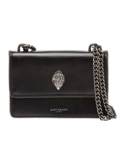Pre-owned Kurt Geiger Leather Crossbody Bag In Black