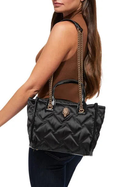Kurt Geiger London Small Hoxton Quilted Shopper Bag In Black