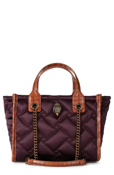 Kurt Geiger London Small Hoxton Quilted Shopper Bag In Burgundy