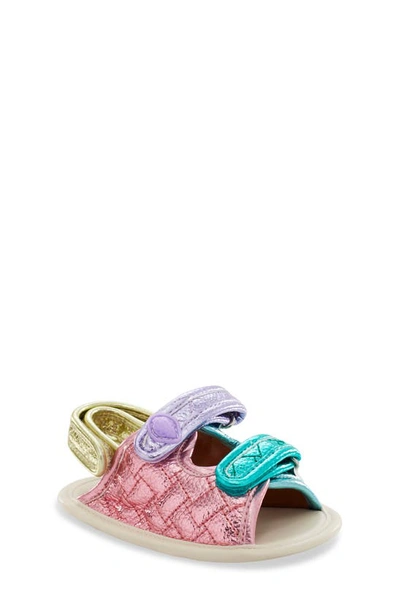 Kurt Geiger Kids' Orson Sandal In Coral Pastel Multi