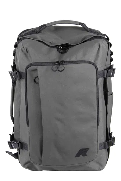 K-way Green Salome Minimalist Nylon Backpack In Grey