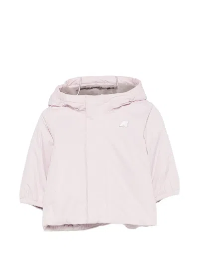 K-way Babies' Logo-patch Padded Jacket In Pink