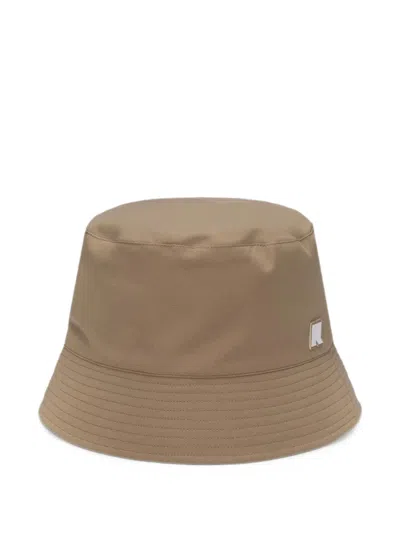 K-way Pascalle Logo-patch Bucket Hat In Brown