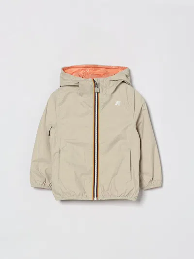 K-way Kids'  Reversible Hooded Jacket In Neutral