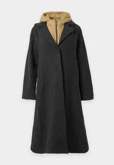 K-way Wool Wool Nylon Jacket In Black Greyish - Beige (ddl)