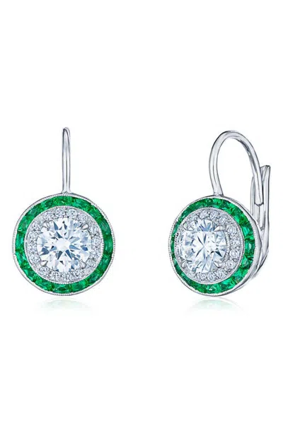 Kwiat 18k Gold Diamond & Emerald Drop Earrings In Multi