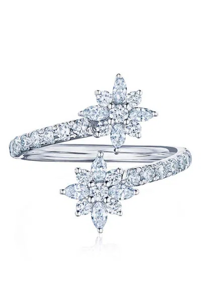 Kwiat 18k Gold Diamond Bypass Ring In Silver