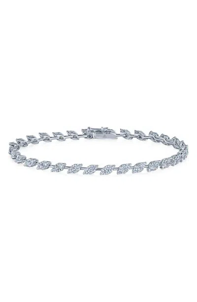 Kwiat 18k Gold Diamond Marquise Line Bracelet In Silver