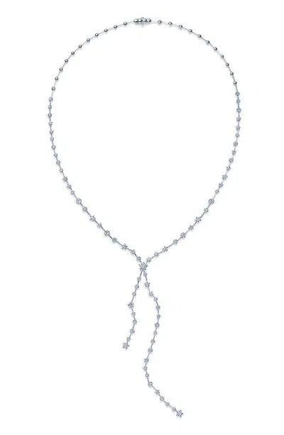 Kwiat 18k Gold Diamond Star Lariat Necklace In Silver