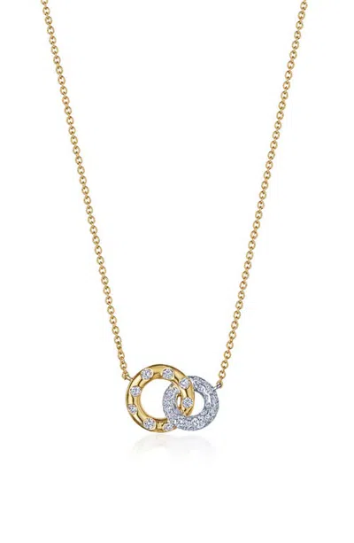 Kwiat Cobblestone 18k Gold Diamond Petite Interlocking Pendant Necklace