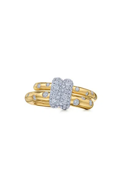 Kwiat Small Buckle Diamond Ring In Gold