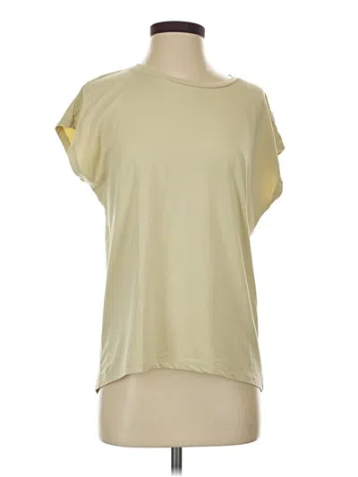 Pre-owned Kyodan Short Sleeve Top Yellow Crew Neck Tops