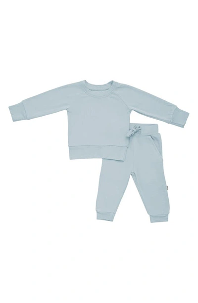 Kyte Baby Babies' Long Sleeve Jersey T-shirt & Joggers Set In Fog