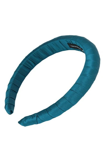 L. Erickson Sophia Silk Headband In Maui Blue