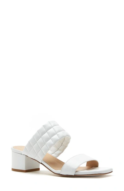 La Canadienne Rossy Slide Sandal In White Leather