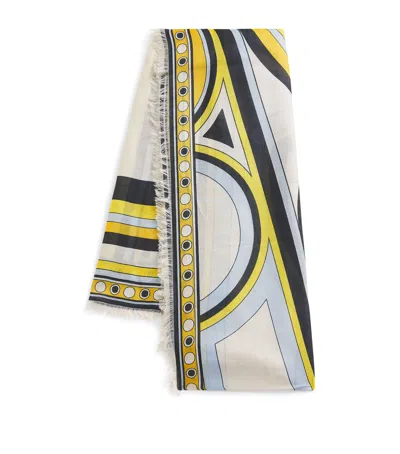 La Doublej Geometric Fringe Scarf