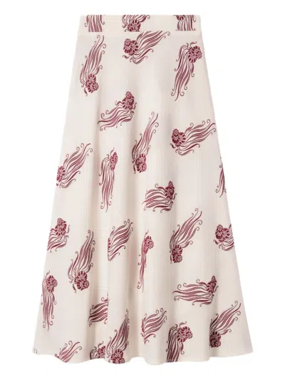 La Doublej Lungomare Midi Skirt In Neutral