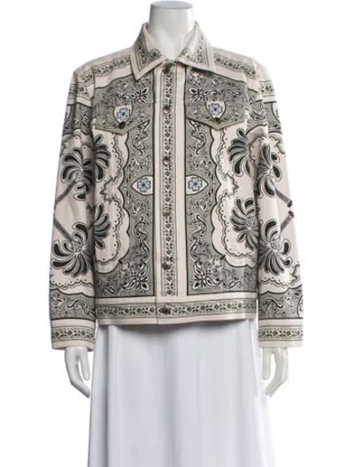 Pre-owned La Doublej Paisley Print Jacket In Neutrals