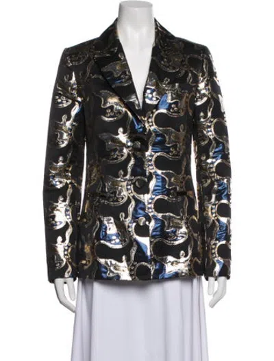 Pre-owned La Doublej Patterned Blazer In Multicolor