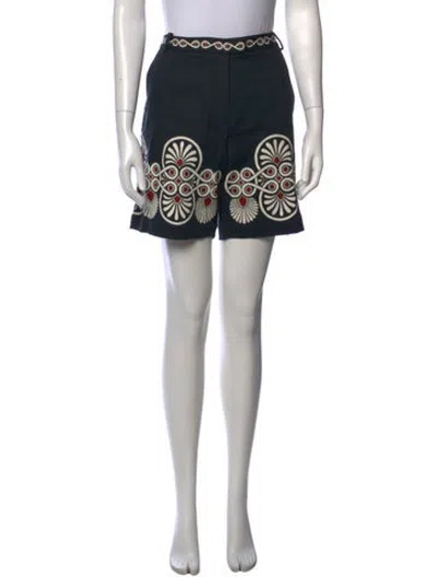 Pre-owned La Doublej Patterned Mini Shorts In Black
