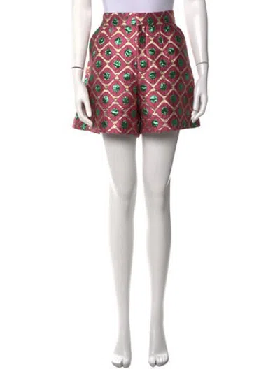 Pre-owned La Doublej Printed Mini Shorts In Pink
