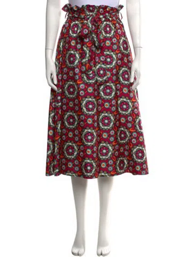 Pre-owned La Doublej Silk Midi Length Skirt In Pink