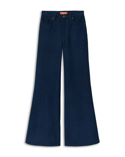 La Doublej The Flare Corduroy Pants In Blue