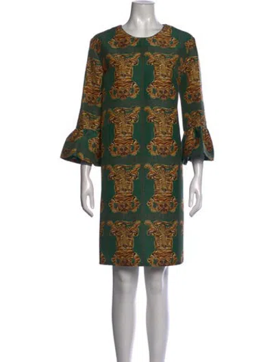 Pre-owned La Doublej Wool Mini Dress In Green