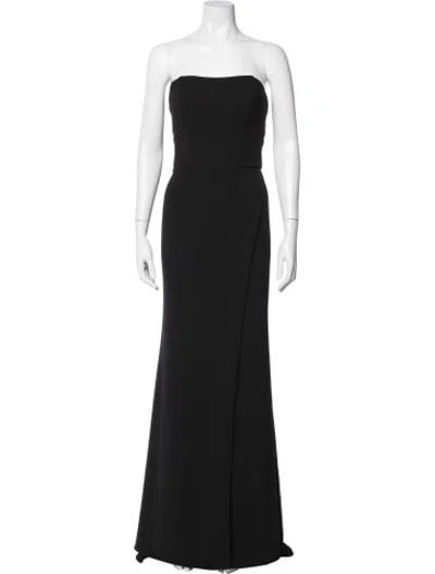 Pre-owned La Femme Strapless Long Dress In Black