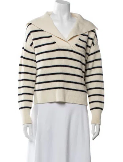 Pre-owned La Ligne Merino Wool Striped Sweater In Neutrals