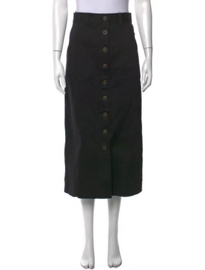 Pre-owned La Ligne Midi Length Skirt In Black