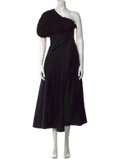 Pre-owned La Ligne Silk Midi Length Dress In Black