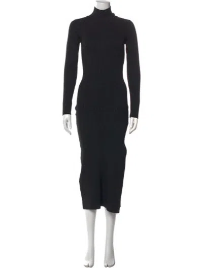 Pre-owned La Ligne Turtleneck Midi Length Dress In Black