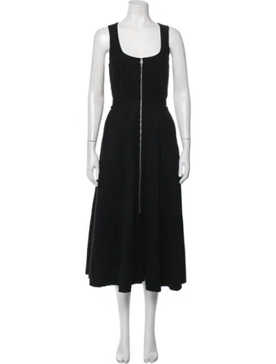 Pre-owned La Ligne Virgin Wool Midi Length Dress In Black