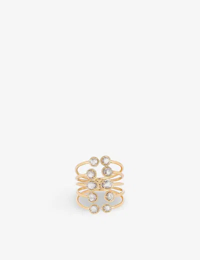 La Maison Couture Womens Gold Ritika Ravi Ivar 18ct Yellow-gold And 1.36ct Polki Diamond Ring
