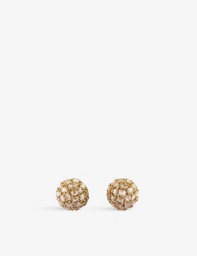 La Maison Couture Womens Gold Ritika Ravi Ivar 18ct Yellow-gold And 3.29ct Polki Diamond Earrings