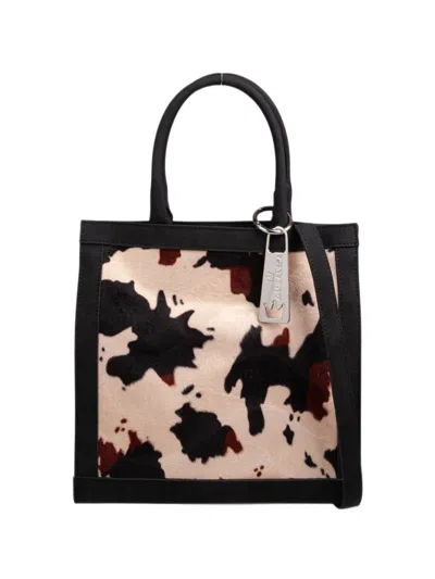 La Milanesa Gloria Animal-print Tote Bag In Black