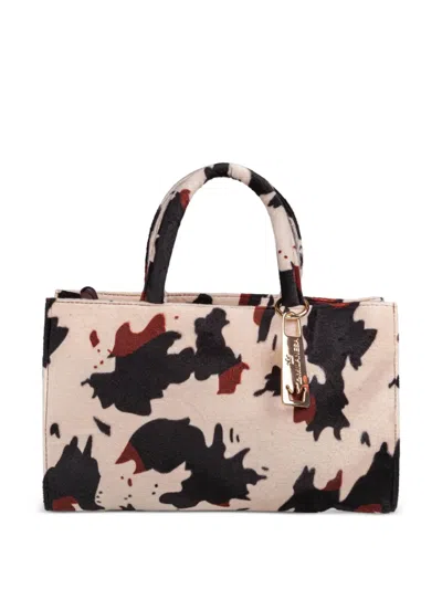 La Milanesa Medium Michela Animal-print Tote Bag In Neutral