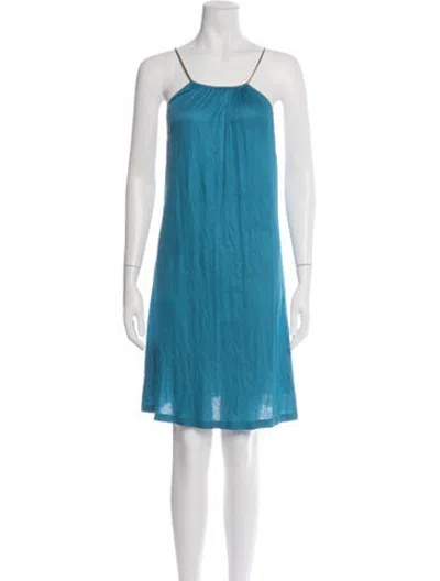 Pre-owned La Perla Halterneck Mini Dress In Blue