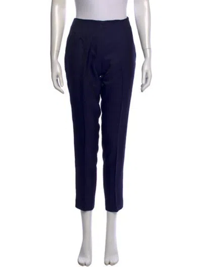 Pre-owned La Perla Silk Straight Leg Pants In Blue
