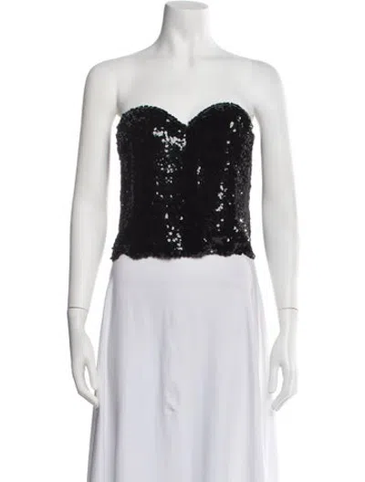 Pre-owned La Perla Vintage Graphic Print Top In Black